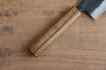 Kyohei  Shindo Blue Steel Black Finished Santoku  170mm Live oak Lacquered Handle - Japannywholesale