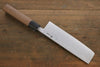 Shigeki Tanaka Blue Steel No.2 Damascus Nakiri  165mm Walnut Handle - Japannywholesale