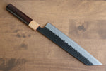 Seisuke Shitan Blue Super Hammered Kurouchi Kiritsuke  210mm Shitan Handle - Japannywholesale