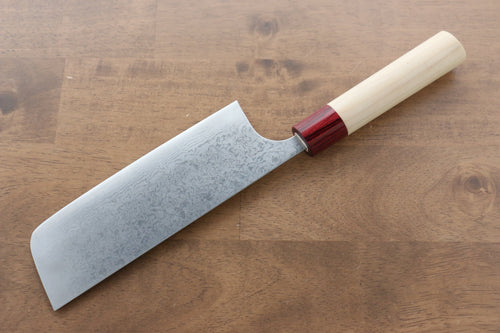 Masakage Kiri VG10 Damascus Nakiri  170mm Magnolia Handle - Japannywholesale