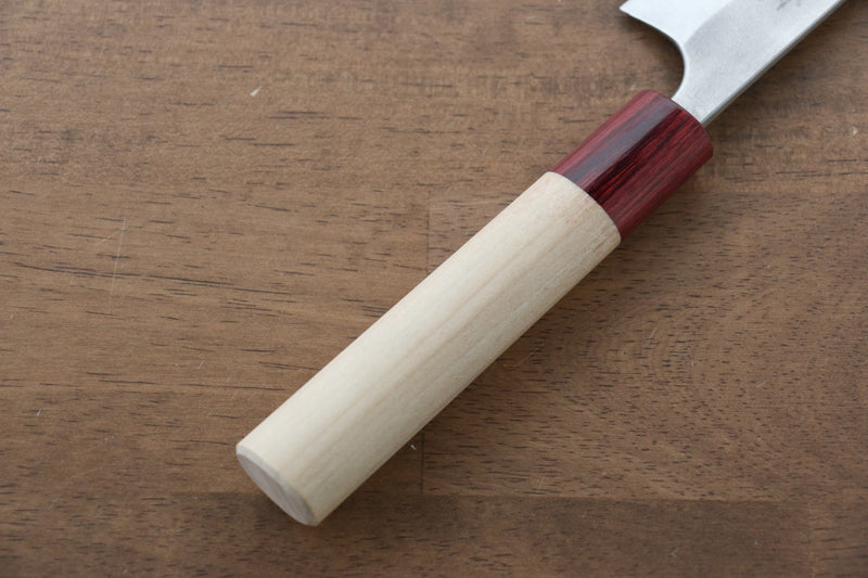 Masakage Yuki White Steel No.2 Nashiji Small Bunka  130mm Magnolia Handle - Japannywholesale