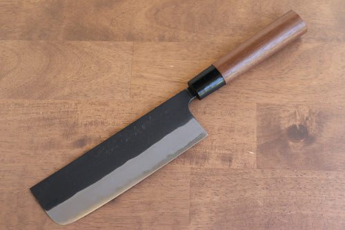 Nao Yamamoto Blue Steel Kurouchi Nakiri  165mm Walnut Handle - Japannywholesale