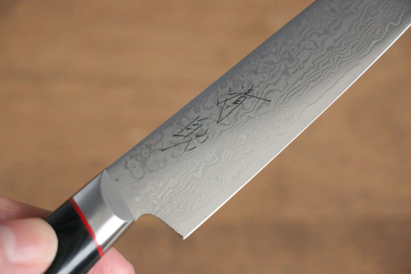 Seisuke Saiun VG10 Damascus Petty-Utility  120mm Black Micarta Handle - Japannywholesale