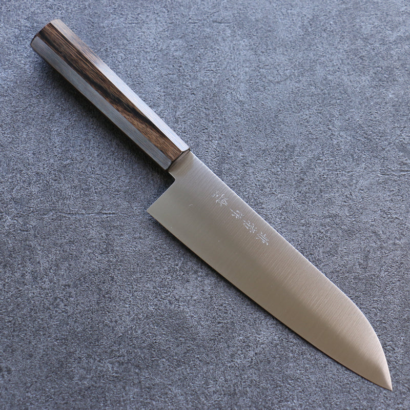 Kanetsune Ichizu VG10 Santoku  180mm Brown Pakka wood Handle - Japannywholesale