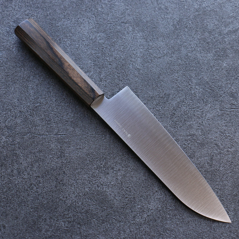 Kanetsune Ichizu VG10 Santoku  180mm Brown Pakka wood Handle - Japannywholesale