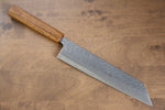 Seisuke Tsukikage AUS10 Migaki Finished Hammered Damascus Kiritsuke  210mm Oak Handle - Japannywholesale