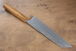 Seisuke Tsukikage AUS10 Migaki Finished Hammered Damascus Kiritsuke  210mm Oak Handle - Japannywholesale