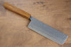 Seisuke Tsukikage AUS10 Migaki Finished Hammered Damascus Nakiri  170mm Oak Handle - Japannywholesale