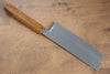 Seisuke Tsukikage AUS10 Migaki Finished Hammered Damascus Nakiri  170mm Oak Handle - Japannywholesale