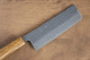 Seisuke Tsukikage AUS10 Migaki Finished Hammered Damascus Nakiri  170mm Oak Handle - Japannywholesale