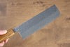 Seisuke Tsukikage AUS10 Migaki Finished Hammered Damascus Nakiri  170mm Oak Handle - Japannywholesale