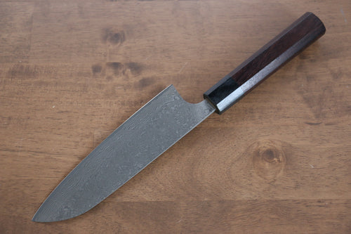 Masakage Kumo VG10 Damascus Santoku  165mm Shitan Handle - Japannywholesale