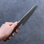 Kanetsune Ichizu VG10 Santoku  180mm Brown Pakka wood Handle - Japannywholesale