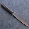 Kanetsune Ichizu VG10 Petty-Utility  135mm Brown Pakka wood Handle - Japannywholesale