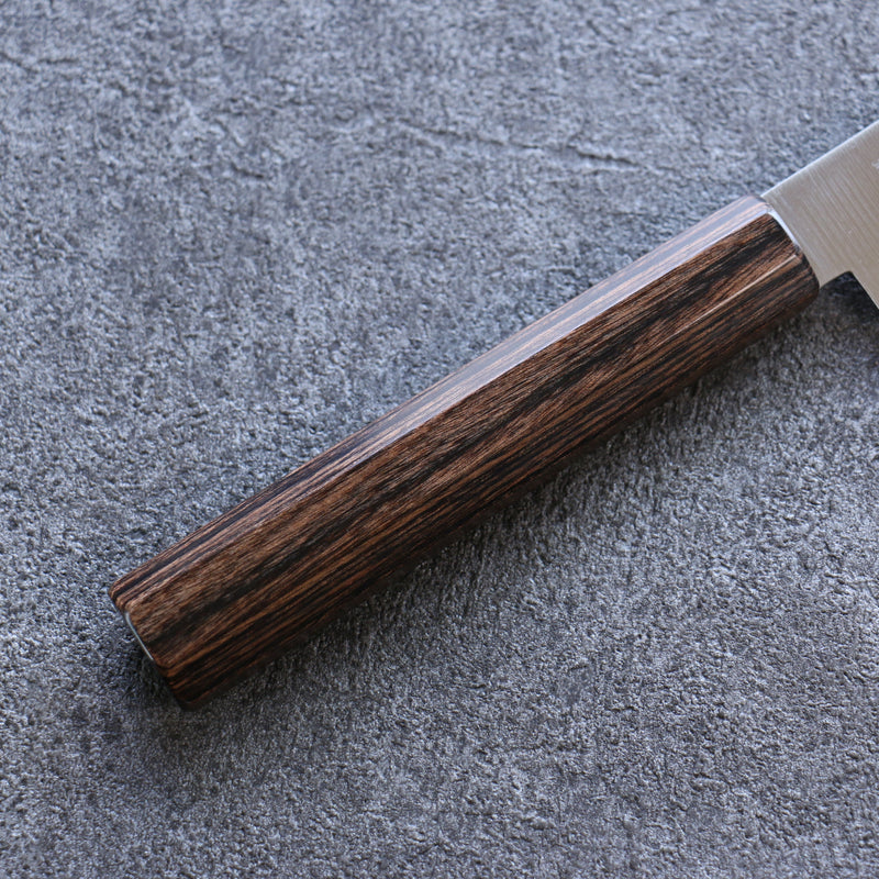 Kanetsune Ichizu VG10 Petty-Utility  135mm Brown Pakka wood Handle - Japannywholesale