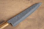 Seisuke Tsukikage AUS10 Migaki Finished Hammered Damascus Gyuto  210mm Oak Handle - Japannywholesale