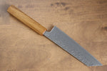 Seisuke Tsukikage AUS10 Migaki Finished Hammered Damascus Bunka  170mm Oak Handle - Japannywholesale