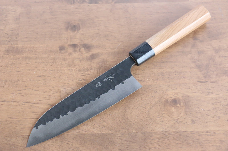 Masakage Koishi Blue Super Black Finished Santoku  165mm American Cherry Handle - Japannywholesale