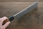 Hideo Kitaoka Blue Steel No.2 Damascus Kakugata Usuba  165mm Shitan Handle - Japannywholesale