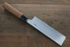 Hideo Kitaoka Blue Steel No.2 Damascus Kakugata Usuba  165mm Shitan Handle - Japannywholesale