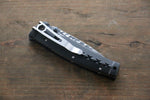 MCUSTA Fusion Stainless Steel Damascus Pocket Knife 85mm Aluminium (Black) Handle - Japannywholesale