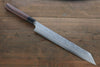 Hideo Kitaoka Blue Steel No.2 Damascus Kiritsuke Yanagiba  270mm Shitan Handle - Japannywholesale