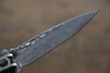 MCUSTA Fusion Stainless Steel Damascus Pocket Knife 85mm Aluminium (Black) Handle - Japannywholesale