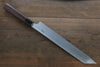 Hideo Kitaoka Blue Steel No.2 Damascus Kiritsuke Yanagiba  210mm Shitan Handle - Japannywholesale