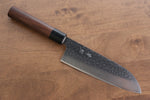 Seisuke VG10 Hammered(Maru) Santoku  165mm Morado Handle - Japannywholesale