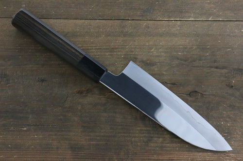 Kikumori VG10 Mirrored Finish Santoku Japanese Chef Knife 180mm with Ebony Handle - Japannywholesale