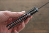 MCUSTA Fusion Stainless Steel Damascus Pocket Knife 85mm Aluminium (Black) Handle - Japannywholesale