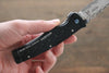 MCUSTA Fusion Stainless Steel Damascus Pocket Knife 85mm Aluminium (Black) Handle - Japannywholesale