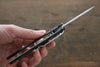 MCUSTA Fusion Stainless Steel Damascus Pocket Knife 85mm Aluminium (Black) Handle - Japannywholesale
