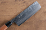 Seisuke VG10 Hammered(Maru) Nakiri  170mm Morado Handle - Japannywholesale