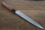 Hideo Kitaoka Blue Steel No.2 Damascus Yanagiba  240mm Shitan Handle - Japannywholesale