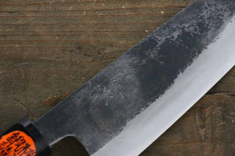 Shigeki Tanaka Blue Steel No.2 TEKKA Kurouchi Santoku Japanese Chef Knife 165mm - Japannywholesale