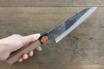 Shigeki Tanaka Blue Steel No.2 TEKKA Kurouchi Santoku Japanese Chef Knife 165mm - Japannywholesale