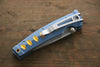 MCUSTA Katana VG10 Pocket Knife 80mm Aluminium (Blue/Orange) Handle - Japannywholesale