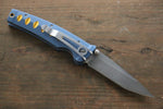 MCUSTA Katana VG10 Pocket Knife 80mm Aluminium (Blue/Orange) Handle - Japannywholesale