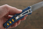 MCUSTA Katana VG10 Pocket Knife 80mm Aluminium (Blue/Orange) Handle - Japannywholesale