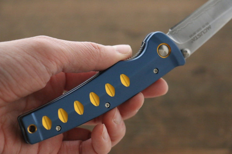 MCUSTA Katana VG10 Pocket Knife 80mm Aluminium (Blue/Orange) Handle - Japannywholesale