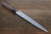 Hideo Kitaoka Blue Steel No.2 Damascus Yanagiba  300mm Shitan Handle - Japannywholesale