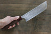 Yoshimi Kato Silver Steel No.3 Hammered Nakiri Japanese Chef Knife 165mm with Red Honduras Handle - Japannywholesale