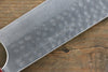 Yoshimi Kato Silver Steel No.3 Hammered Nakiri Japanese Chef Knife 165mm with Red Honduras Handle - Japannywholesale