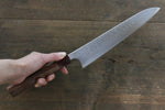 Yoshimi Kato Silver Steel No.3 Hammered Gyuto Japanese Chef Knife 240mm with Red Honduras Handle - Japannywholesale