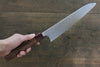 Yoshimi Kato Silver Steel No.3 Hammered Gyuto Japanese Chef Knife 240mm with Red Honduras Handle - Japannywholesale