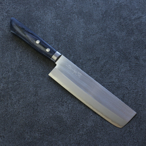 Kunihira VG1 Migaki Finished Usuba  165mm Navy blue Pakka wood Handle - Japannywholesale