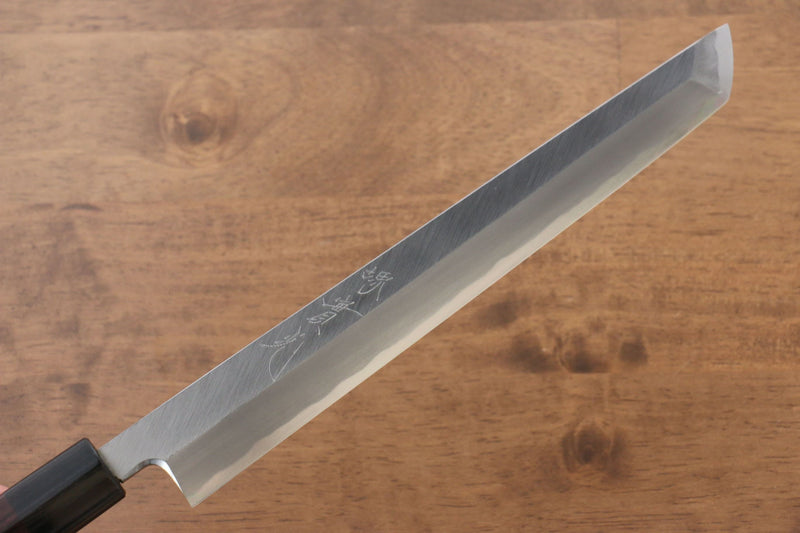 Jikko White Steel No.2 Sakimaru Yanagiba  240mm Shitan Handle - Japannywholesale