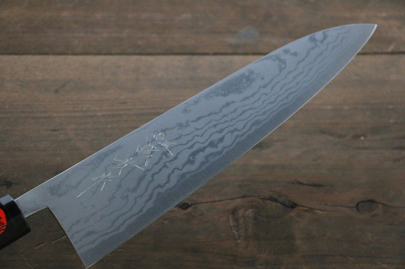 Shigeki Tanaka Blue Steel No.2 17 Layer Damascus Gyuto Japanese Chef Knife 210mm with Magnolia Handle (ferrule: Water Buffalo) - Japannywholesale