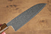 Seisuke VG10 Mirrored Finish Damascus Santoku  165mm Oak Handle - Japannywholesale